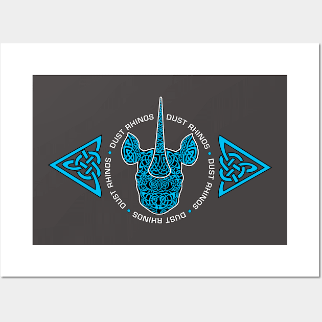 DR Celtic Knotwork Blue Wall Art by Dust Rhinos Swag Store